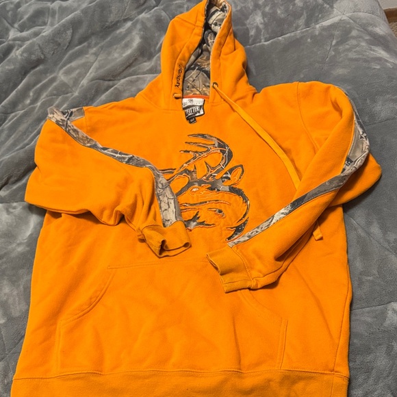 Browning Orange Sweater with Camouflage Details - Picture 1 of 4